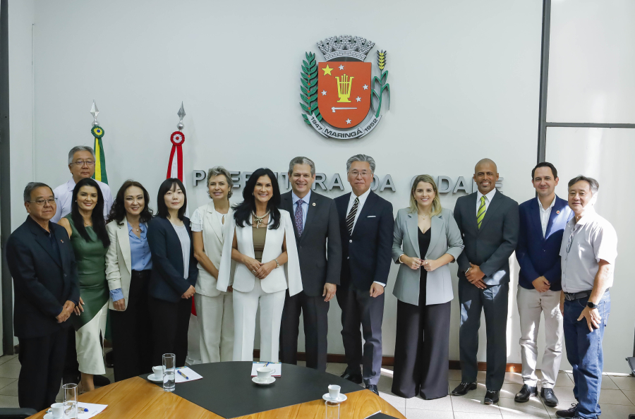 Cônsules do Japão visitam Prefeitura de Maringá e reforçam parcerias diplomáticas e culturais