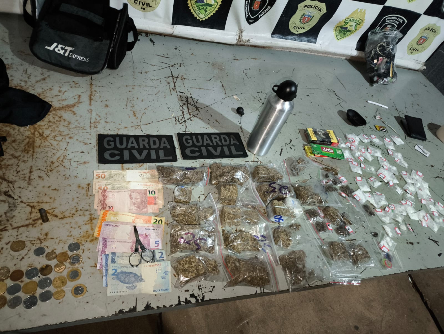Guarda Civil de Maringá prende suspeito com drogas durante patrulhamento no Conjunto Branca Vieira
